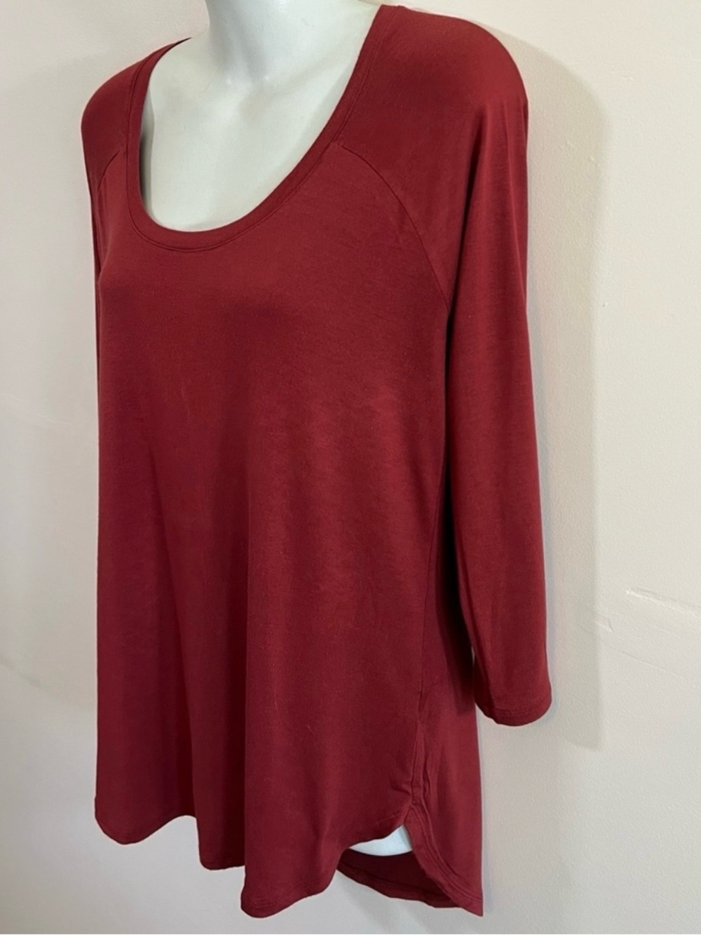 a.n.a Burnt Orange 3/4 Sleeve Casual Top Women Medium Soft Stretch - Picture 3 of 7